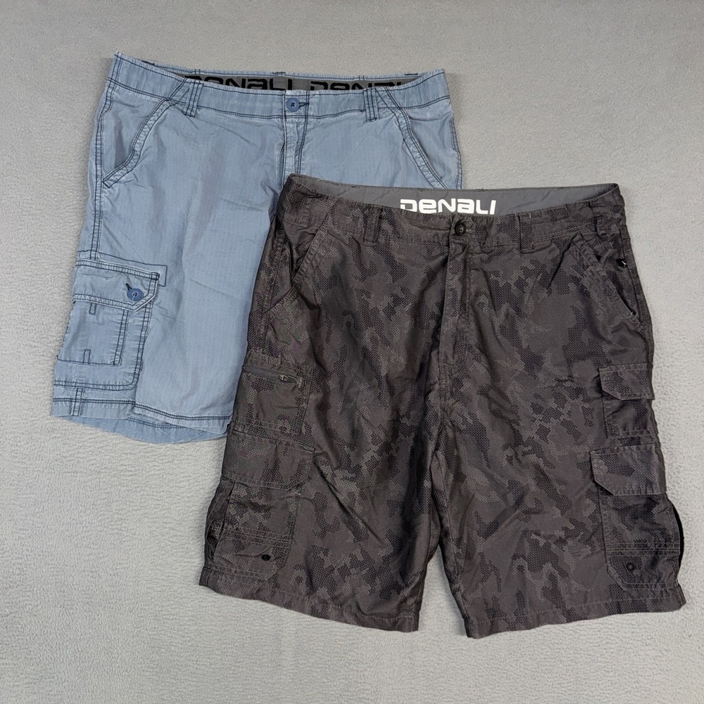 Denali Shorts Lot Bundle Mens 36 (Fits 38) Blue Gray Camo Cargo Utility Hiking
